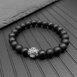 High Beauty Pure Black Bracelet Beaded Lucky Transfer Pixiu Bracelet Simple Style Couple Gift to the Small Market(YP1688-1)