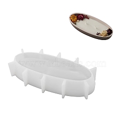 Oval Candle Boat Jar Molds, Creative Silicone Candle Vessels Pot Molds, Concrete Container Storage Tray Making Moulds, White, 22.2x10.8x4.25cm, Inner Diameter: 7.18x20cm(DIY-G097-05)