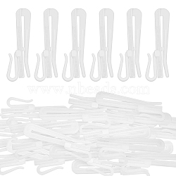 100Pcs Plastic Curtain Hook, White, 74x22x7.5mm(AJEW-ME0002-35)