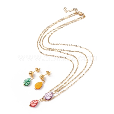 Colorful Shell Stud Earrings & Necklaces