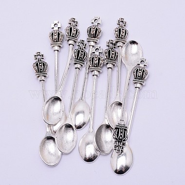 Antique Silver Tableware Alloy Big Pendants