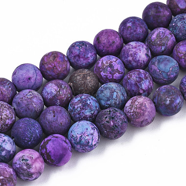 Indigo Round Natural Turquoise Beads