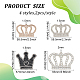 8Pcs 4 Style Crown Shape with Heart Hotfix Rhinestone(DIY-FG0004-26)-2