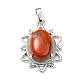 Natural Red Jasper Pendants(G-B033-03P-20)-2