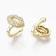Brass Cubic Zirconia Cuff Earrings(EJEW-R114-013G-NF)-2