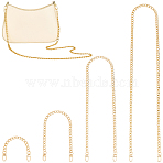 4Pcs 4 Styles Aluminum Chain Bag Extension Chains, for Bag Replacement Accessories, Golden, 200~1200x8mm, 1pc/style(PURS-CL0001-52)