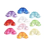 UV Plating Transparent Acrylic Beads, Iridescent, Rainbow, Mixed Color, 19x32x9mm, Hole: 2.5mm(OACR-Q202-05)