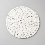 Round Cotton Woven Coasters, Cup Mats, White, 180x6mm(AJEW-WH20020-321B)