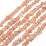 Sunstone naturel brins puce de perles, 5~8x5~8mm, Trou: 1mm, environ 31.5 pouce(X-G-M205-19)
