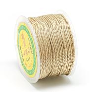 Nylon Threads, Milan Cords/Twisted Cords, BurlyWood, 1.5~2mm, about 54.68 yards(50m)/roll(NWIR-R039-092)