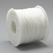 Polyester Cords, White, 0.5~0.6mm, about 131.23~142.16 yards(120~130m)/roll(OCOR-Q038-800)