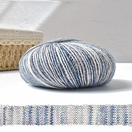 Cotton Knitting Yarn, Amigurumi Yarn, Crochet Yarn, for Sweater Hat Socks Baby Blankets, Segment Dyed, Light Steel Blue, 1.5~1.8mm, about 109.36 Yards(100m)/Skein(PW-WGFF207-07)