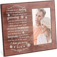 MDF Photo Frames, for Tabletop Display Photo Frame, Rectangle with Word, Floral Pattern, 195x254x12mm(DIY-WH0231-021)