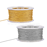Elite 2Pcs 2 Colors Nylon Thread, with Plastic Bobbin, for DIY Jewelry Beaded Bracelet Making, Mixed Color, 1mm, 1pc/color(OCOR-PH0002-08B)
