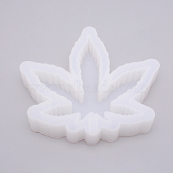 Pot Leaf ashtray Silicone Molds, Resin Casting Molds, For UV Resin, Epoxy Resin Craft Making, White, 157x175x35mm, Inner Diameter: 152x170mm(DIY-WH0177-41)