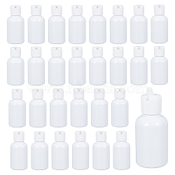 Plastic Empty Refillable Bottle, Cosmetics Lotion Bottle Caps, White, 3.7x8.2cm, Capacity: 50ml(1.69fl. oz)(AJEW-WH0070-25)