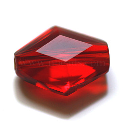 Imitation Austrian Crystal Beads, Grade AAA, Faceted, Bicone, Dark Red, 14x12x6mm, Hole: 0.9~1mm(SWAR-F076-12x14mm-05)