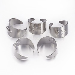 Brass Ring Shanks, Adjustable, Platinum, 17mm(X-KK-J114-P)