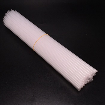 Plastic Straw, for Chocolate Holder Candy Bouquet Packaging Case Supplies, Clear, 396x6mm, Hole: 5.5mm