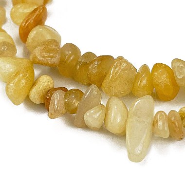 Natural Topaz Jade Chip Beads Strands(G-M205-16A)-3