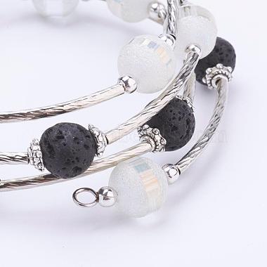 Electroplate Glass Bead Wrap Bracelets(BJEW-JB03260)-3