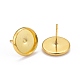 100Pcs 5 Colors Brass Ear Stud Settings(KK-LS0001-17)-5