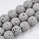 Brins de perles de pierre de lave naturelle peintes à la bombe(X-G-N0324-C-02)-1