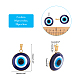 Handmade Evil Eye Lampwork Pendants(STAS-NB0001-42)-5