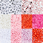 DIY Findings Kits, including Polymer Clay & Acrylic & Plastic Beads, Mixed Color, 11.5x10.5mm, Hole: 4mm(DIY-PA0001-17A)
