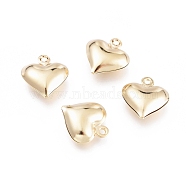 304 Stainless Steel Charms, Hollow Heart, Golden, 13x11.5x4.8mm, Hole: 1.2mm(STAS-H413-16G)