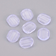 Comfort Silicone Earring Pads, Clip Earring Cushions, for Clip-on Earrings, Clear, 10x9x2mm, Hole: 8.5x1mm(KY-L078-01A)