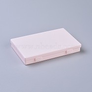 Plastic Boxes, Bead Storage Containers, Rectangle, Pink, 17.5x11.2x2.7cm(CON-I008-03A)