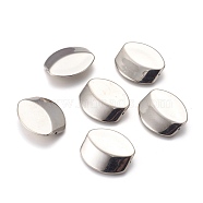 CCB Plastic Beads, Oval, Platinum, 31.5x36.7x9mm, Hole: 1.6mm(CCB-L006-01P)