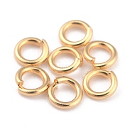 Rack Plating Brass Jump Rings, Open Jump Rings, Long-Lasting Plated, Real 24K Gold Plated, 3x0.6mm, Inner Diameter: 1.8mm(KK-O139-18A-G)