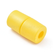 Plastic Lanyard Safety Breakaway Pop Barrel Connectors for Necklace, Ribbon Lanyards, Yellow, 20x11mm, Hole: 4.5mm(KY-TAC0005-05D)