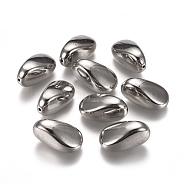 CCB Plastic Beads, Teardrop, Platinum, 25x13x13mm, Hole: 1.5mm(CCB-L011-068P)