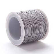 Braided Nylon Thread, DIY Material for Jewelry Making, Gray, 0.8mm, 100yards/roll(NWIR-K013-A24)
