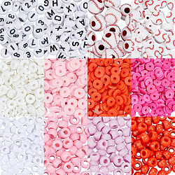 DIY Findings Kits, including Polymer Clay & Acrylic & Plastic Beads, Mixed Color, 11.5x10.5mm, Hole: 4mm(DIY-PA0001-17A)