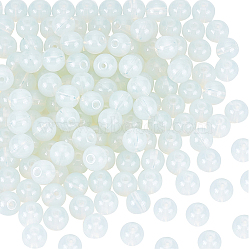 3 Strands Round Opalite Beads Strands, Grade AA, White, 8mm, Hole: 1mm, about 50pcs/strand, 15 inch(GLAA-DC0001-10)