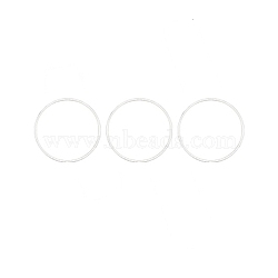 Brass Linking Rings, Round Ring, Open Back Bezel, Silver Color Plated, 25x0.8mm, Inner Diameter: 23.5mm(KK-WH0045-016D-S)