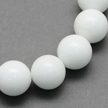 Natural Porcelain Round Beads Strands, 6.5mm, Hole: 1mm, about 63pcs/strand, 15.5 inch