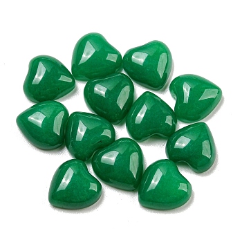 Dyed Natural Malaysia Jade Cabochons, Heart, 8x8x3.5mm