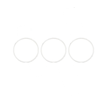 Brass Linking Rings, Round Ring, Open Back Bezel, Silver Color Plated, 25x0.8mm, Inner Diameter: 23.5mm