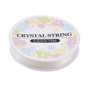 Round Elastic Crystal Thread, Stretchy String Bead Cord, for Beaded Jewelry Making, Clear, 0.6mm, about 16.40 Yards(15m)/Roll