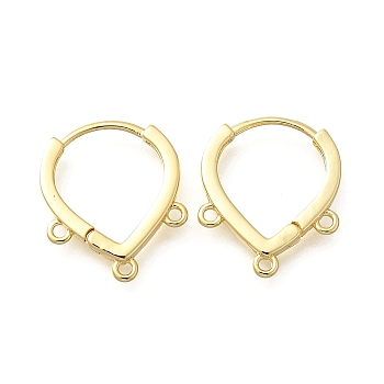 Brass Studs Earring Findings, Sieve Ring Settings, Real 18K Gold Plated, 16.5x14x2mm, Hole: 1.2mm, Pin: 0.8mm