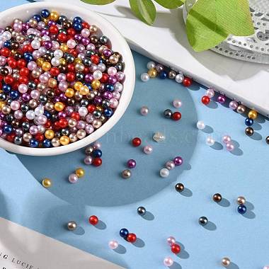 Imitation Pearl Acrylic Beads(OACR-S011-4mm-ZM)-4