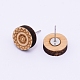 Natural Wood Stud Earrings(EJEW-WH0005-03B)-2