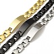 304 Stainless Steel Stackable Solide Link Chains Bracelet(BJEW-G649-14)-2