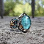 Oval Alloy with Glass Finger Rings, Antique Silver, Antique Silver, US Size 10(19.8mm)(FS-WG0E890-04)