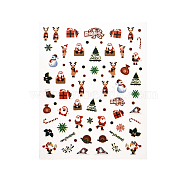 Chinese Style Nail Decals Stickers, Mahjong Spring Festival Christmas Themed Self-adhesive Nail Art Supplies, for Woman Girls DIY Nail Art Design, Christmas Themed Pattern, 101x78.5mm(MRMJ-R088-35-714)